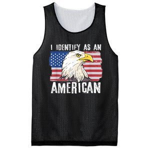 I Identify As An American Proud Us American Mesh Reversible Basketball Jersey Tank