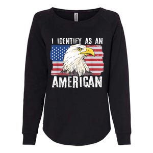 I Identify As An American Proud Us American Womens California Wash Sweatshirt