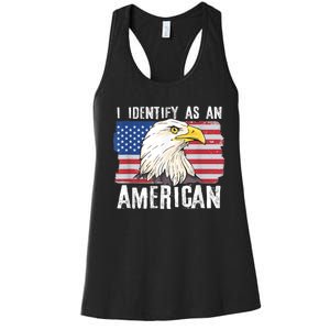 I Identify As An American Proud Us American Women's Racerback Tank