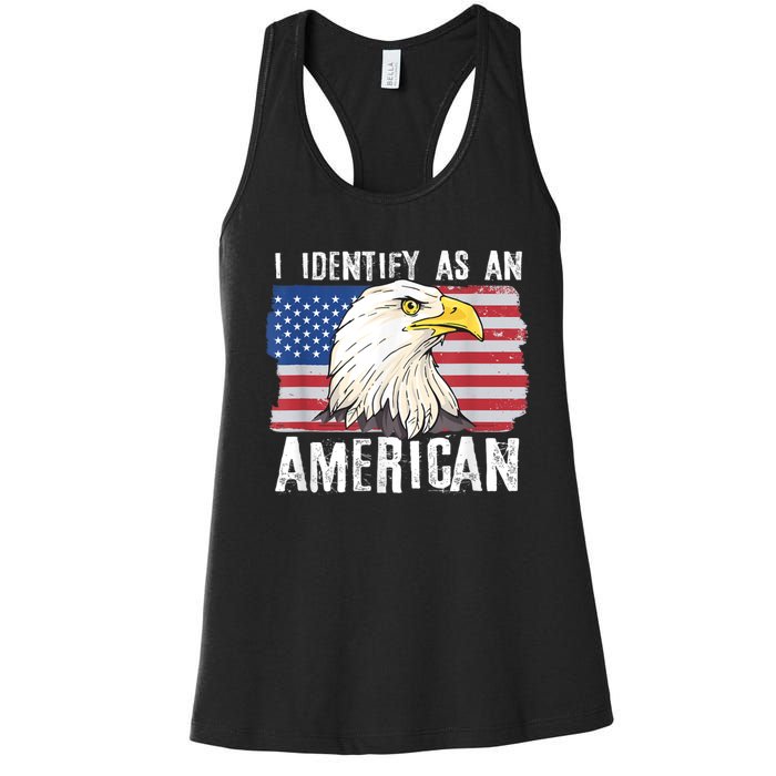 I Identify As An American Proud Us American Women's Racerback Tank