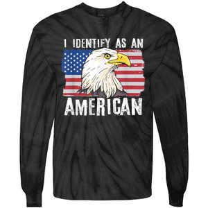 I Identify As An American Proud Us American Tie-Dye Long Sleeve Shirt