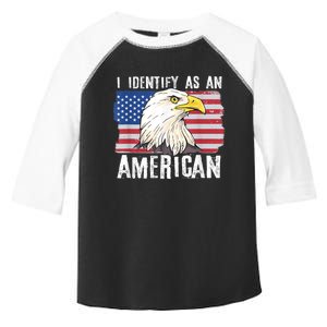 I Identify As An American Proud Us American Toddler Fine Jersey T-Shirt