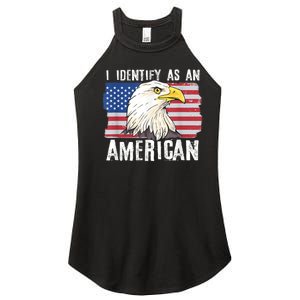 I Identify As An American Proud Us American Women's Perfect Tri Rocker Tank