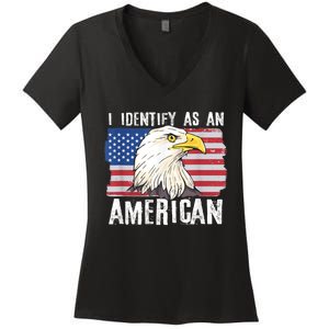 I Identify As An American Proud Us American Women's V-Neck T-Shirt