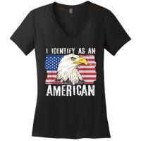 I Identify As An American Proud Us American Women's V-Neck T-Shirt