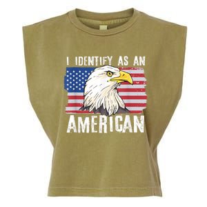 I Identify As An American Proud Us American Garment-Dyed Women's Muscle Tee