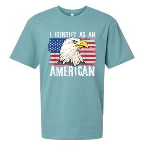 I Identify As An American Proud Us American Sueded Cloud Jersey T-Shirt