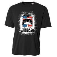 I Identify As An American Messy Bun Patriotic American Cooling Performance Crew T-Shirt