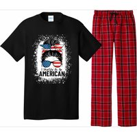 I Identify As An American Messy Bun Patriotic American Pajama Set