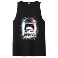 I Identify As An American Messy Bun Patriotic American PosiCharge Competitor Tank