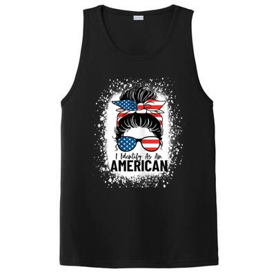 I Identify As An American Messy Bun Patriotic American PosiCharge Competitor Tank