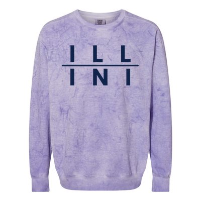 Illinois Il Athletics Fans Colorblast Crewneck Sweatshirt