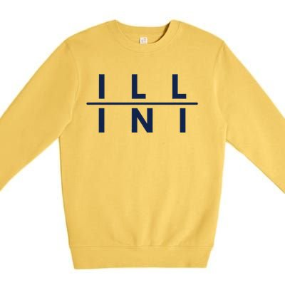 Illinois Il Athletics Fans Premium Crewneck Sweatshirt