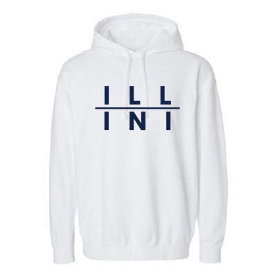 Illinois Il Athletics Fans Garment-Dyed Fleece Hoodie