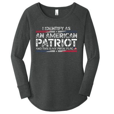 I Identify As An American Patriot This Is My Pride Flag Women's Perfect Tri Tunic Long Sleeve Shirt