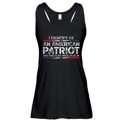 I Identify As An American Patriot This Is My Pride Flag Ladies Essential Flowy Tank