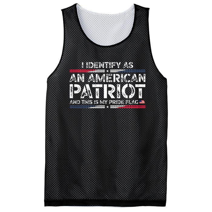 I Identify As An American Patriot This Is My Pride Flag Mesh Reversible Basketball Jersey Tank