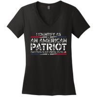 I Identify As An American Patriot This Is My Pride Flag Women's V-Neck T-Shirt