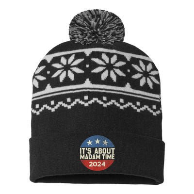 ItS Is About Madam Time USA-Made Snowflake Beanie