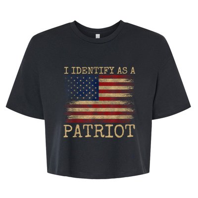 I Identify As A Patriot American Veterans & Patriotism Usa Bella+Canvas Jersey Crop Tee