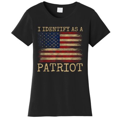 I Identify As A Patriot American Veterans & Patriotism Usa Women's T-Shirt