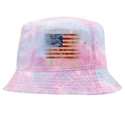 I Identify As A Patriot American Veterans & Patriotism Usa Tie-Dyed Bucket Hat