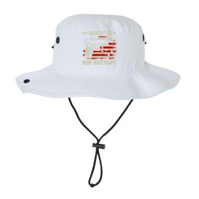 I Identify As Non Bidenary Anti Biden American Flag Legacy Cool Fit Booney Bucket Hat