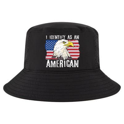 I Identify As An American Proud Us American Cool Comfort Performance Bucket Hat