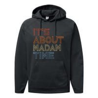 ItS Is About Madam Time Performance Fleece Hoodie