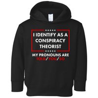 I Identify As A Conspiracy Theorist My Pronouns Are Told You So Toddler Hoodie