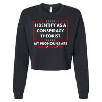 I Identify As A Conspiracy Theorist My Pronouns Are Told You So Cropped Pullover Crew