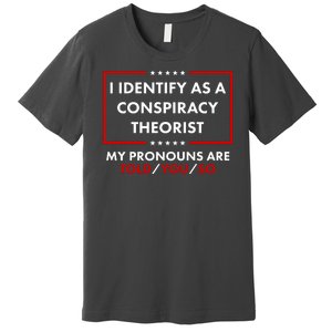 I Identify As A Conspiracy Theorist My Pronouns Are Told You So Premium T-Shirt