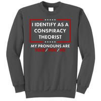 I Identify As A Conspiracy Theorist My Pronouns Are Told You So Tall Sweatshirt