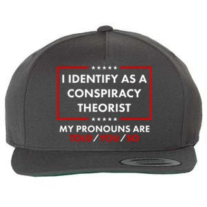 I Identify As A Conspiracy Theorist My Pronouns Are Told You So Wool Snapback Cap