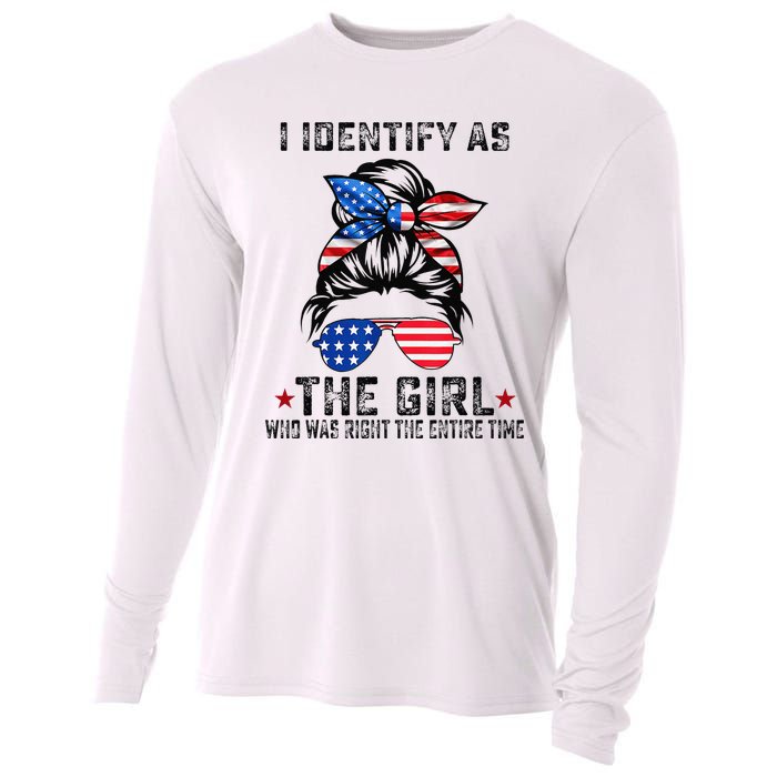 I Identify As The Girl Who Was Right The Entire Time Cooling Performance Long Sleeve Crew