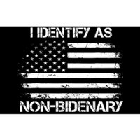 I Identify As Non Bidenary Anti Biden American Us Flag Bumper Sticker