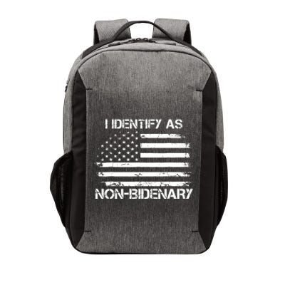 I Identify As Non Bidenary Anti Biden American Us Flag Vector Backpack