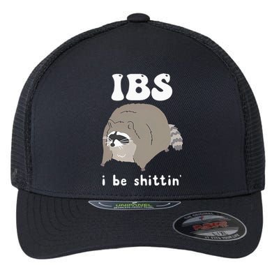 Ibs I Be Shittin Raccoon Funny Flexfit Unipanel Trucker Cap