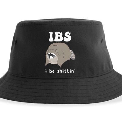 Ibs I Be Shittin Raccoon Funny Sustainable Bucket Hat