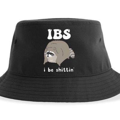 Ibs I Be Shittin Raccoon Funny Sustainable Bucket Hat