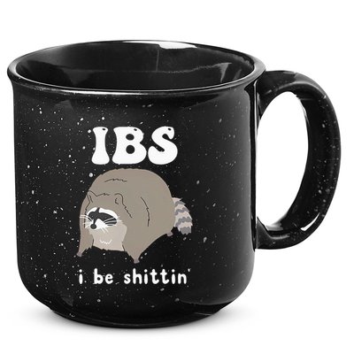Ibs I Be Shittin Raccoon Funny 15oz Campfire Ceramic Mug