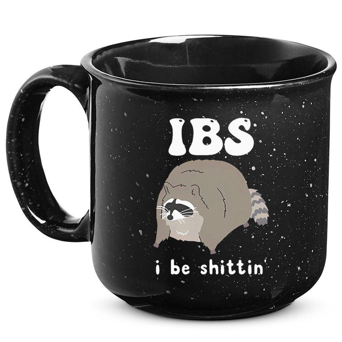 Ibs I Be Shittin Raccoon Funny 15oz Campfire Ceramic Mug