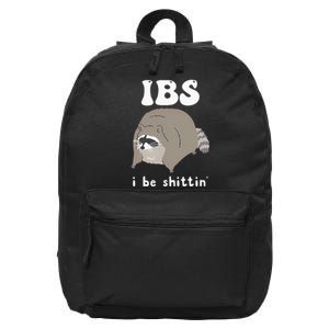 Ibs I Be Shittin Raccoon Funny 16 in Basic Backpack