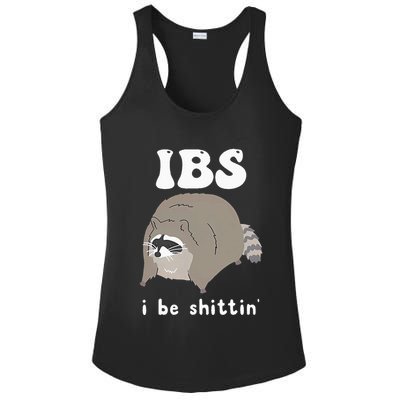 Ibs I Be Shittin Raccoon Funny Ladies PosiCharge Competitor Racerback Tank