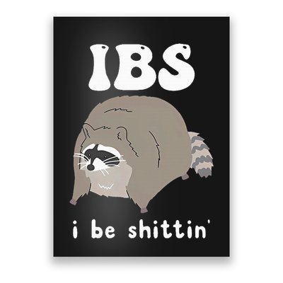 Ibs I Be Shittin Raccoon Funny Poster