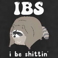 Ibs I Be Shittin Raccoon Funny Golf Towel