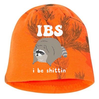 Ibs I Be Shittin Raccoon Funny Kati - Camo Knit Beanie