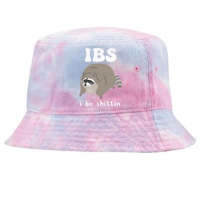 Ibs I Be Shittin Raccoon Funny Tie-Dyed Bucket Hat