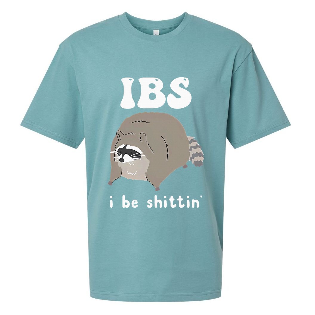 Ibs I Be Shittin Raccoon Funny Sueded Cloud Jersey T-Shirt