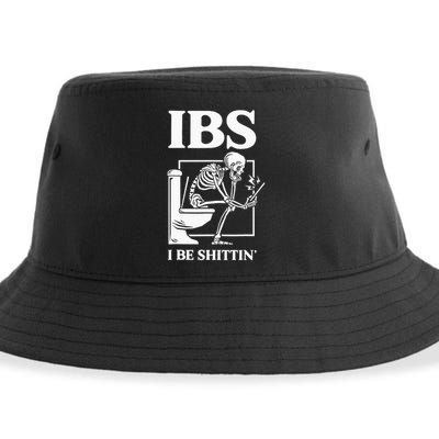 Ibs I Be Shittin' Funny Skeleton Sustainable Bucket Hat